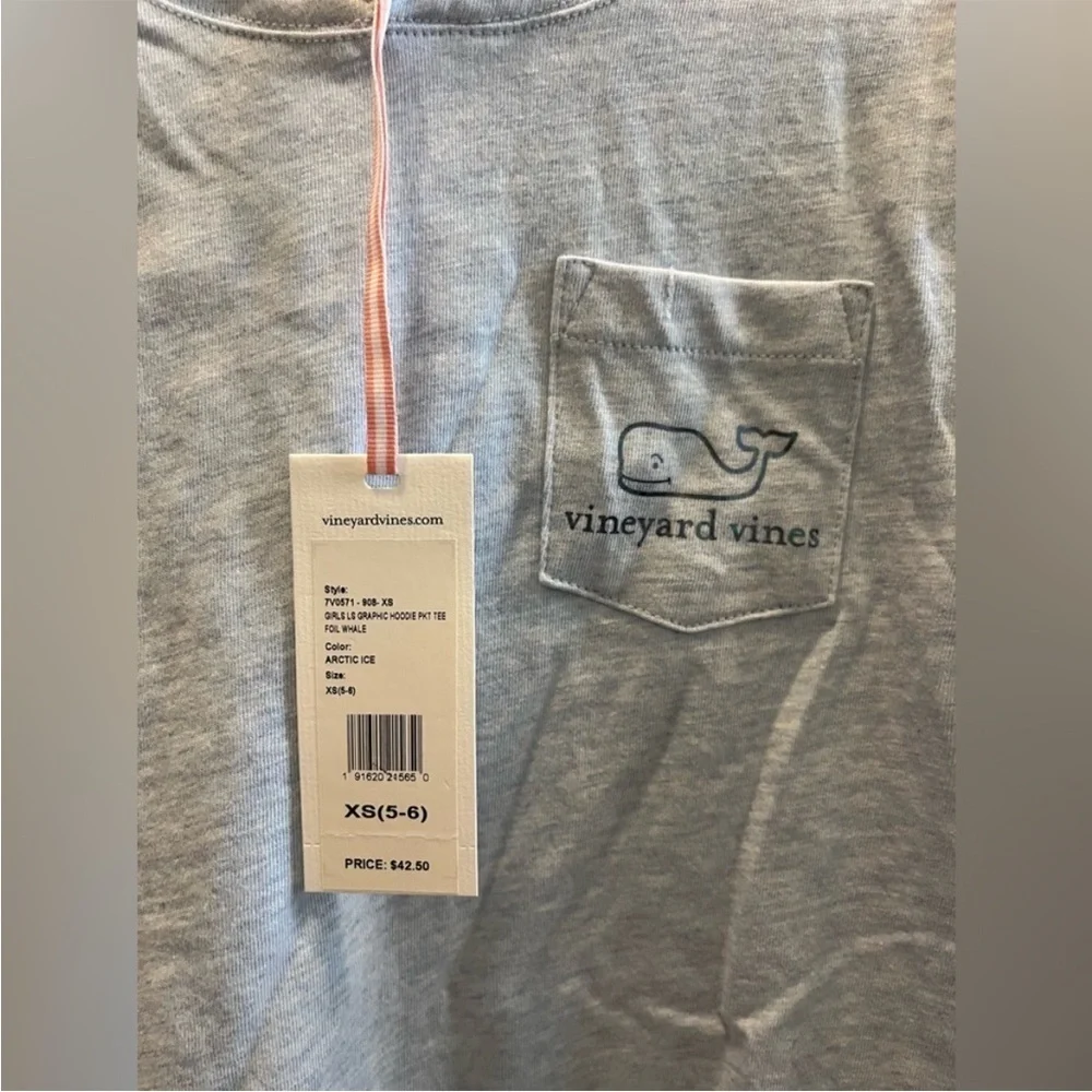 Vineyard Vines size XS long sleeve blue hooded t-shirt